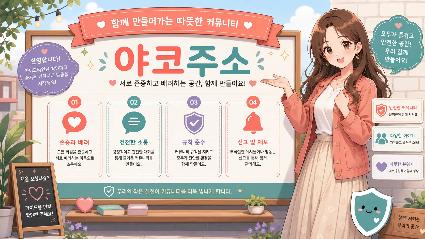 야코주소 커뮤니티 안내 기준 야코주소 안내 이미지